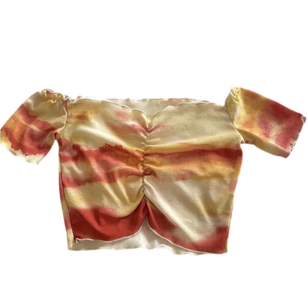 Mesh Sunset cropped top
